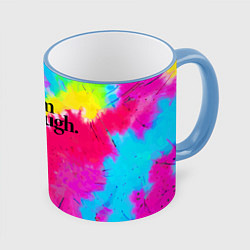 Кружка 3D I am kenough - meme, цвет: 3D-небесно-голубой кант