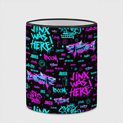Кружка 3D Jinx Arcane pattern neon, цвет: 3D-черный кант — фото 2