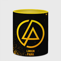 Кружка 3D Linkin Park - gold gradient, цвет: 3D-белый + желтый — фото 2