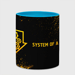 Кружка 3D System of a Down - gold gradient по-горизонтали, цвет: 3D-белый + небесно-голубой — фото 2