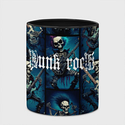 Кружка 3D Punk rock от скелетов, цвет: 3D-белый + черный — фото 2