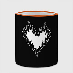 Кружка 3D Burning heart, цвет: 3D-оранжевый кант — фото 2
