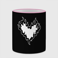 Кружка 3D Burning heart, цвет: 3D-розовый кант — фото 2