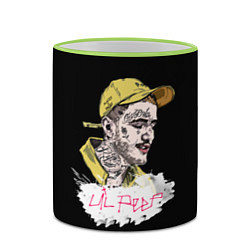 Кружка 3D Lil peep band steel, цвет: 3D-светло-зеленый кант — фото 2