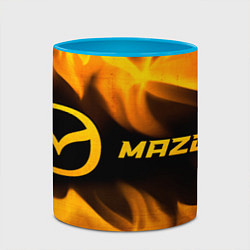 Кружка 3D Mazda - gold gradient по-горизонтали, цвет: 3D-белый + небесно-голубой — фото 2