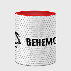 Кружка 3D Behemoth glitch на светлом фоне по-горизонтали, цвет: 3D-белый + красный — фото 2