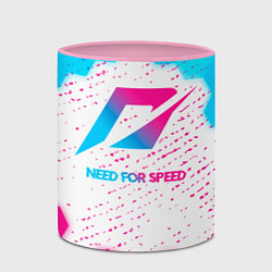 Кружка 3D Need for Speed neon gradient style, цвет: 3D-белый + розовый — фото 2