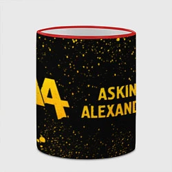 Кружка 3D Asking Alexandria - gold gradient по-горизонтали, цвет: 3D-красный кант — фото 2
