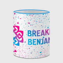 Кружка 3D Breaking Benjamin neon gradient style по-горизонта, цвет: 3D-небесно-голубой кант — фото 2