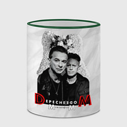 Кружка 3D Depeche Mode - Dave Gahan and Martin Gore с венком, цвет: 3D-зеленый кант — фото 2