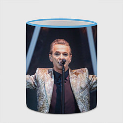 Кружка 3D Depeche Mode - Dave Gahan stage memento mori, цвет: 3D-небесно-голубой кант — фото 2