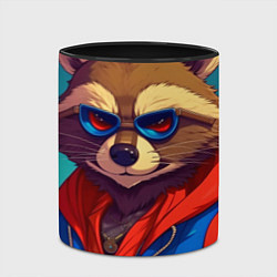 Кружка 3D Енот от ai, цвет: 3D-белый + черный — фото 2