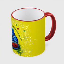 Кружка 3D Мишка: моё сердечко - твоё сердечко, цвет: 3D-красный кант