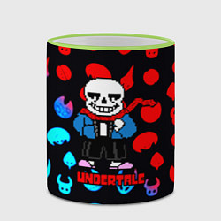 Кружка 3D Undertale роглайк, цвет: 3D-светло-зеленый кант — фото 2