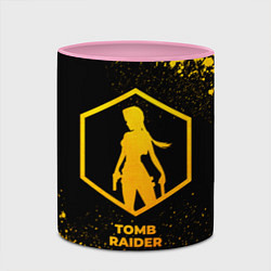 Кружка 3D Tomb Raider - gold gradient, цвет: 3D-белый + розовый — фото 2