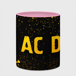 Кружка 3D AC DC - gold gradient по-горизонтали, цвет: 3D-белый + розовый — фото 2