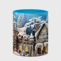 Кружка 3D Северное сияние торжества, цвет: 3D-белый + небесно-голубой — фото 2