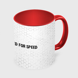 Кружка 3D Need for Speed glitch на светлом фоне по-горизонта, цвет: 3D-белый + красный