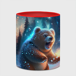 Кружка 3D Полярный мишка, цвет: 3D-белый + красный — фото 2