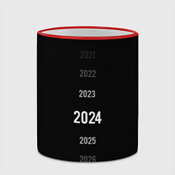 Кружка 3D Lets go next - 2024, цвет: 3D-красный кант — фото 2