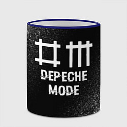 Кружка 3D Depeche Mode glitch на темном фоне, цвет: 3D-синий кант — фото 2