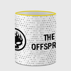 Кружка 3D The Offspring glitch на светлом фоне по-горизонтал, цвет: 3D-желтый кант — фото 2