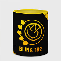 Кружка 3D Blink 182 - gold gradient, цвет: 3D-белый + желтый — фото 2