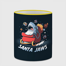 Кружка 3D Santa Jaws, цвет: 3D-желтый кант — фото 2