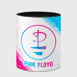 Кружка 3D Pink Floyd neon gradient style, цвет: 3D-белый + черный — фото 2