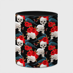 Кружка 3D Skull in roses, цвет: 3D-белый + черный — фото 2