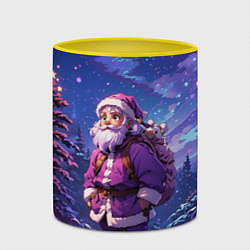 Кружка 3D Cartoon Santa, цвет: 3D-белый + желтый — фото 2
