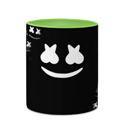 Кружка 3D Marshmello black collection, цвет: 3D-белый + светло-зеленый — фото 2