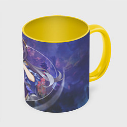 Кружка 3D Genshin Impact Ke Цин Ke Qing, цвет: 3D-белый + желтый