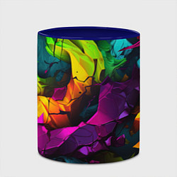 Кружка 3D Яркие разноцветные краски, цвет: 3D-белый + синий — фото 2