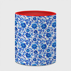 Кружка 3D Гжель классика, цвет: 3D-белый + красный — фото 2