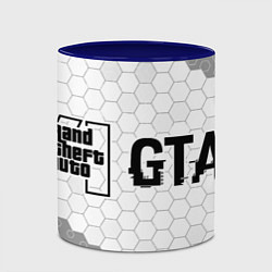 Кружка 3D GTA6 glitch на светлом фоне по-горизонтали, цвет: 3D-белый + синий — фото 2