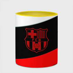 Кружка 3D Barcelona stripes sport, цвет: 3D-белый + желтый — фото 2