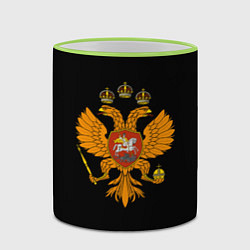 Кружка 3D Герб РФ орёл имперский, цвет: 3D-светло-зеленый кант — фото 2