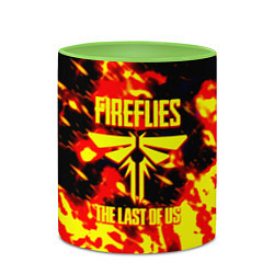 Кружка 3D The last of us огненное лого цикады, цвет: 3D-белый + светло-зеленый — фото 2