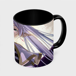 Кружка 3D Sousou no Frieren, цвет: 3D-белый + черный