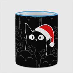 Кружка 3D New year cats, цвет: 3D-небесно-голубой кант — фото 2