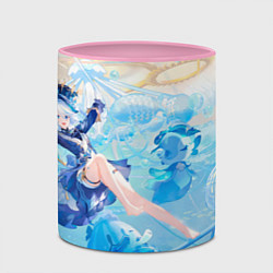 Кружка 3D Genshin Impact Furina happy, цвет: 3D-белый + розовый — фото 2