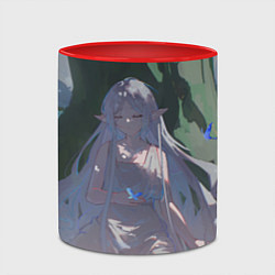 Кружка 3D Sousou no Frieren под деревом, цвет: 3D-белый + красный — фото 2