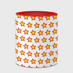 Кружка 3D Звезды защитника, цвет: 3D-белый + красный — фото 2