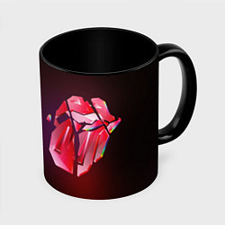 Кружка 3D Logo - The Rolling Stones, цвет: 3D-белый + черный