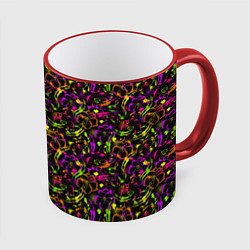 Кружка 3D Color bright pattern, цвет: 3D-красный кант