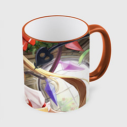 Кружка 3D Touhou Project Flandre Cute, цвет: 3D-оранжевый кант