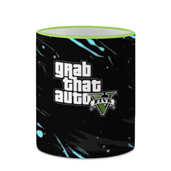 Кружка 3D GTA5 краски абстрактные, цвет: 3D-светло-зеленый кант — фото 2