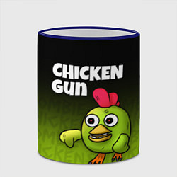 Кружка 3D Chicken Gun - Zombie Chicken, цвет: 3D-синий кант — фото 2