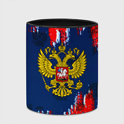 Кружка 3D Россия краски герб, цвет: 3D-белый + черный — фото 2